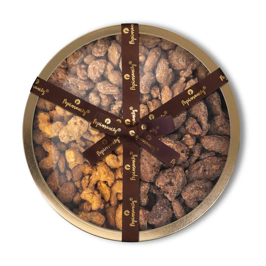 Gourmet Nuts 3 Flavor Gift Tin 🎁 Vegan, Kosher, Gluten-Free
